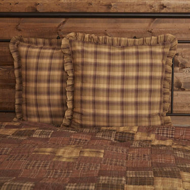 Prescott Euro Sham Fabric Ruffled 26x26 VHC Brands - The Fox Decor